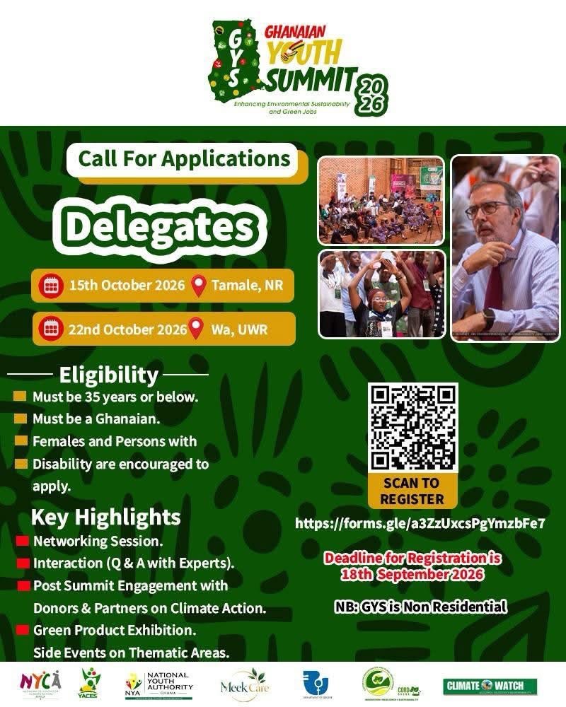 GHANAIAN YOUTH SUBMIT- ENHANCING ENVIRONMENTAL SUSTAINABILITY AND GREEN JOBS